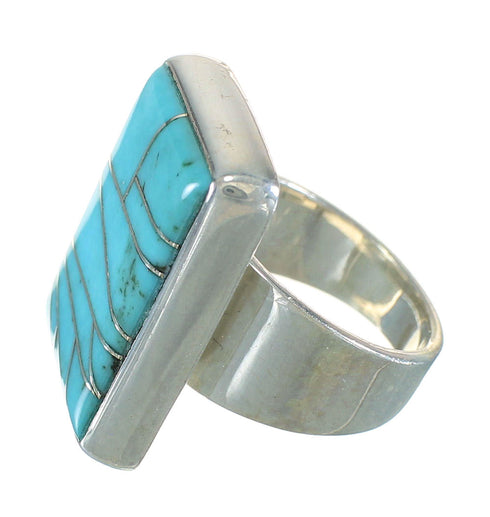 Turquoise Sterling Silver Southwestern Ring Size 5-3/4 YX70419